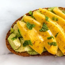 Avocado Toast With Mango, Chili Powder, and Mint Recipe Page