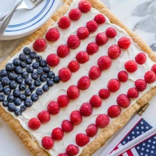 Berry Puff Pastry Tart (Patriotic Dessert) Recipe Page