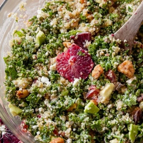 Blood Orange Avocado Quinoa &amp; Kale Salad Image