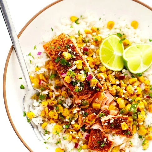 Chili Lime Salmon with Esquites Image