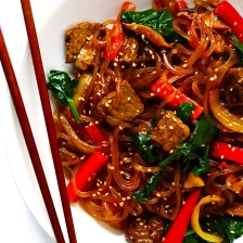 Japchae (Quick Korean Noodle Stir-Fry) Recipe Page