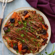 Moroccan-Style Brisket with Dried Fruit &amp; Capers Recipe Page