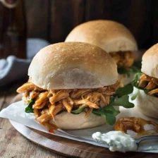 Slow Cooker Honey Buffalo Chicken Sliders Recipe Page