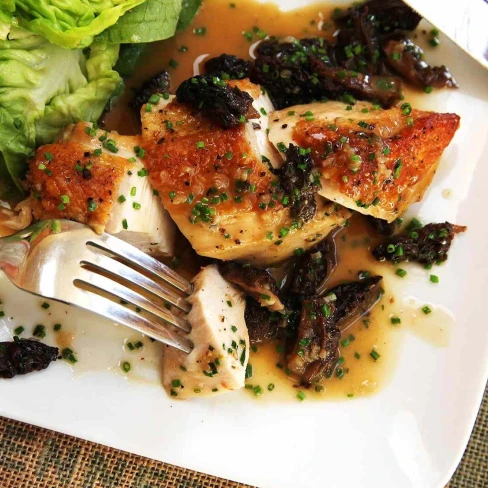 Easy Pan-Roasted Chicken Breasts With Morel Mushroom Pan Sauce Image