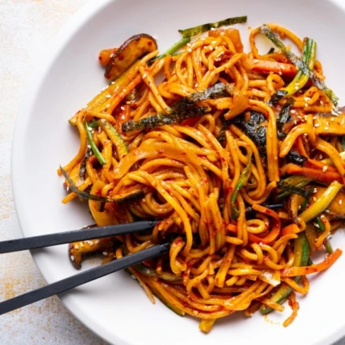 Korean Kimchi Fried Noodles | Marion&#039;s Kitchen Image