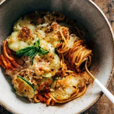 Spaghetti with Crispy Zucchini Recipe Page