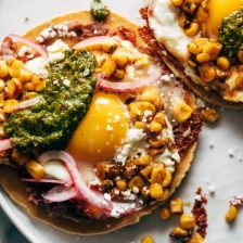 Roasted Corn and Fried Egg Tacos Recipe Page