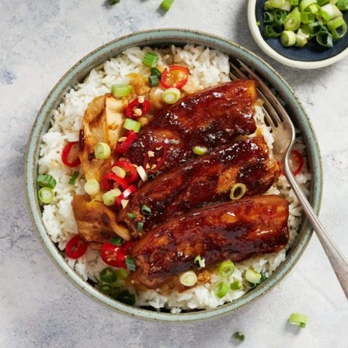 Sticky BBQ Pork Rice Bowl Image