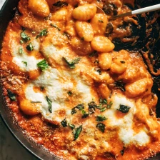 Three Cheese Baked Gnocchi with Spinach Recipe Page