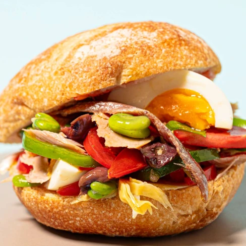 Pan Bagnat (Niçoise Tuna And Tomato Sandwich Image