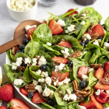 Spinach Salad with Berries, Pecans, Goat Cheese &amp; Raspberry Vinaigrette Recipe Page