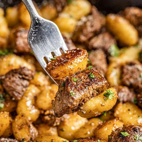 Steak Bites and Gnocchi Image