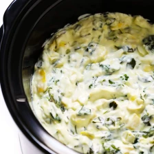 Slow Cooker Spinach Artichoke Dip Recipe Page