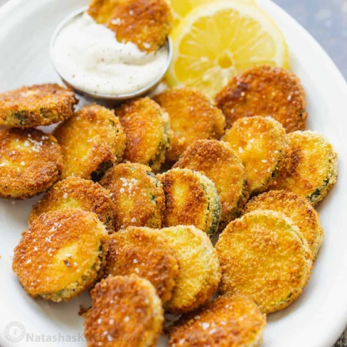 Fried Zucchini Crisps with the Best Dipping Sauce Image