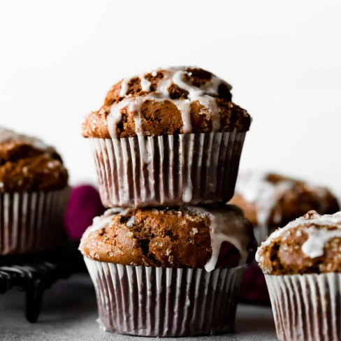 Gingerbread Muffins with Sweet Lemon Glaze Image