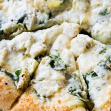 Spinach Artichoke White Cheese Pizza Recipe Page