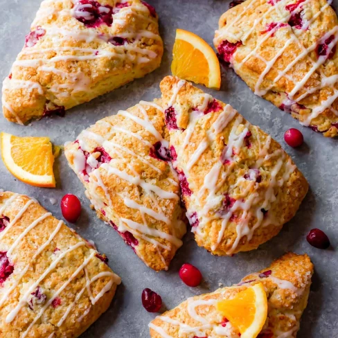 Glazed Cranberry Orange Scones Image