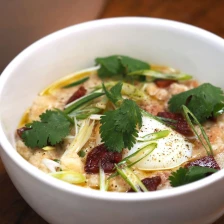 Açorda à Alentejana (Portuguese Garlic and Cilantro Bread Soup) Recipe Page