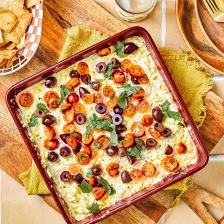 Creamy Corn Dip With Feta, Mint, and Tomatoes Recipe Page