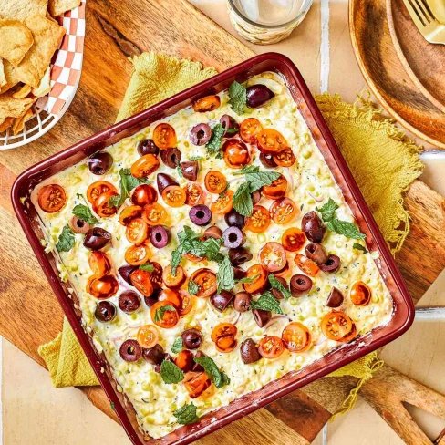 Creamy Corn Dip With Feta, Mint, and Tomatoes Image