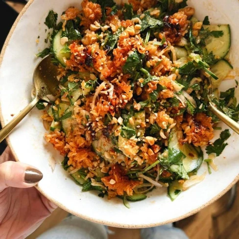 Crispy Rice Salad with Cucumbers and Herbs Image