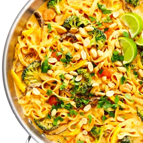 Saucy Thai Curried Peanut Noodles Image