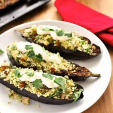 Middle Eastern Roasted Eggplant with Couscous Recipe Page