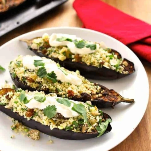 Middle Eastern Roasted Eggplant with Couscous Image