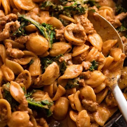 Orecchiette Sausage Pasta in Creamy Tomato Sauce Image