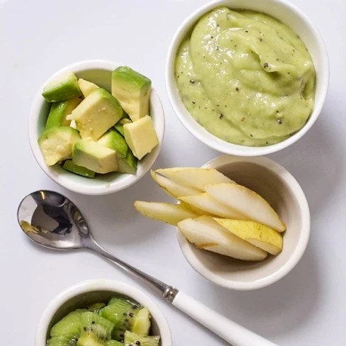 Avocado, Pear + Kiwi Baby Food Puree Image