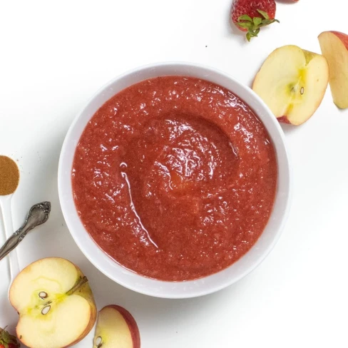 Homemade Strawberry Applesauce (Extra Easy!) Image