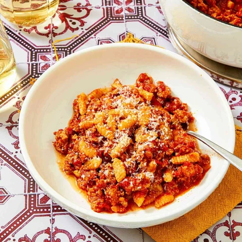 Malloreddus Alla Campidanese (Sardinian Ridged Pasta With Saffron and Pork Ragù) Image