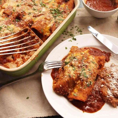 Easy Pressure Cooker Chicken Enchiladas Recipe Image