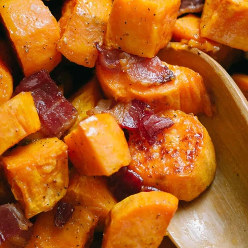 Roasted Sweet Potatoes and Bacon Image