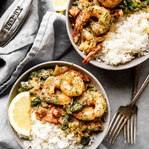 One Pan Creamy Garlic Shrimp (Paleo, Whole30, Low Carb) Image