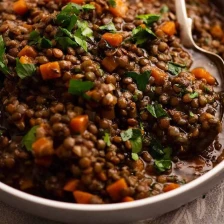 Lentil Ragout - French Puy lentil side dish Recipe Page