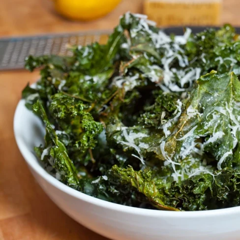 Crispy Kale Chips with Lemon &amp; Parmesan Image