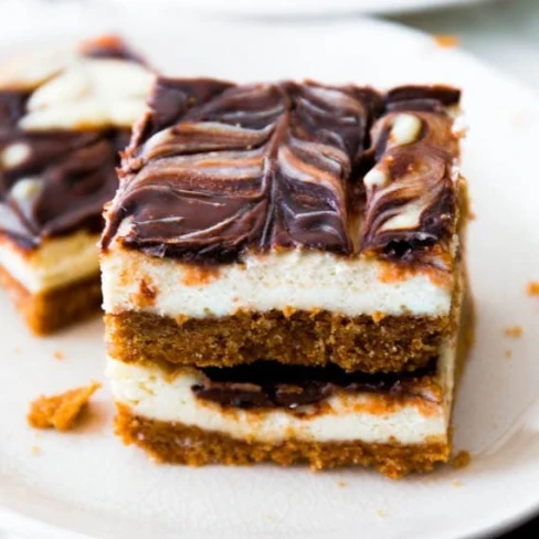 Nutella Swirl Cheesecake Bars Image