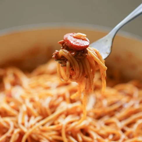 Filipino Spaghetti (w/ Sweet Spaghetti Sauce) Image