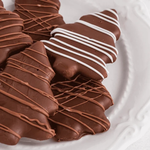 Peanut Butter Chocolate Christmas Trees Image