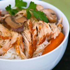 Shredded Pork in a Mushroom Sauce; A Slow Cooker Recipe! Recipe Page