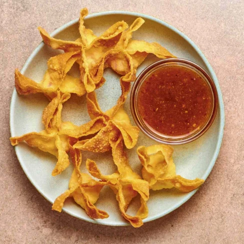 Crab Rangoon (Crab Puffs) With Sweet and Sour Sauce Image