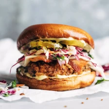 Summertime Fried Chicken Sandwiches With Tangy Slaw Recipe Page