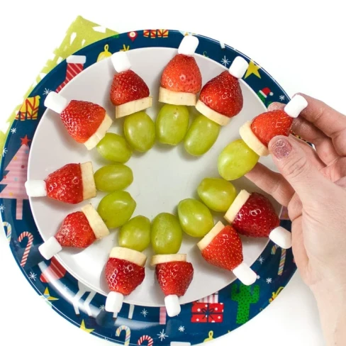 Grinch Fruit Kabobs Image