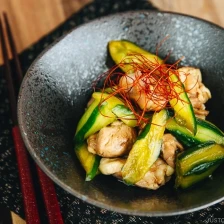 Cucumber and Chicken Marinated in Chili Oil Recipe Page