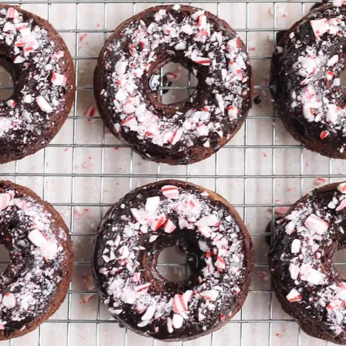 Baked Mint Chocolate Donuts Image