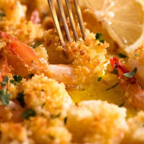 Crispy Baked Shrimp in Lemon Butter Sauce (Prawns) Image