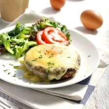 Sunday Sunshine Baked Eggs in Mushrooms Recipe Page