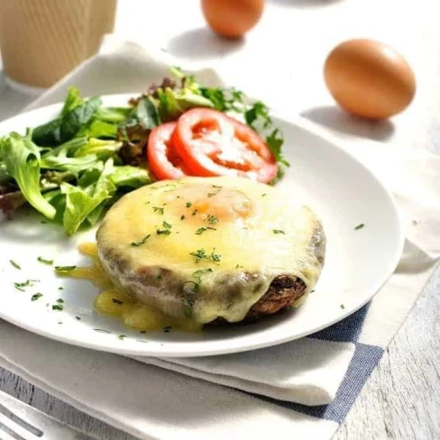 Sunday Sunshine Baked Eggs in Mushrooms Image