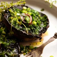 Roasted Flat Mushrooms with Green Onion, Thyme &amp; Butter Recipe Page